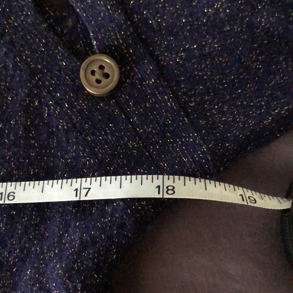 Marc Jacobs purple sweater M gold flecks wool/rayon/metallic - Picture 8 of 10